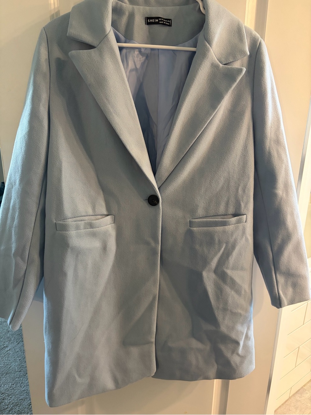 SHEIN Light Blue Women's Coat